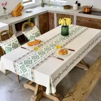 家柏饰(CORATED)桌布布艺北欧棉麻小清新现代简约轻奢餐桌布长方形家用防水