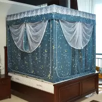 家柏饰(CORATED)全封闭式坐床防摔蚊帐床帘一体式1.5m床1.8家用床幔拉链方顶1.2米