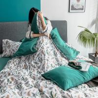 家柏饰(CORATED)ab版天丝四件套夏季床上用品北欧风简约1.8米双人床单被套三件套