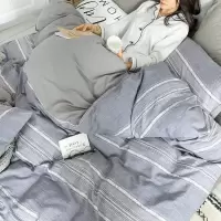 家柏饰(CORATED)款四件套简约欧式床品套件全棉全棉北欧风床上用品床单被套