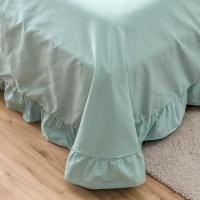 家柏饰(CORATED)风全棉水洗棉四件套少女心公主风床单被套夏季床上用品三件套