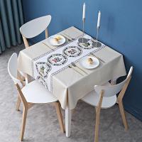 家柏饰(CORATED)北欧餐桌布台布家用pvc方桌小桌正方形桌布防水防烫防油免洗