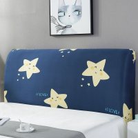 床头罩套床头套软包防尘罩靠背罩子保护套1.8米弹力布1.5床北欧风 卡通星 2.2米(适合2.1-2.4米床头使用)