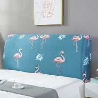 床头罩套床头套软包防尘罩靠背罩子保护套1.8米弹力布1.5床北欧风 火鹤 2.0米(适合1.9-2.1米床头使用)