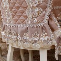 家柏饰(CORATED)时尚餐桌布椅套套装欧式圆桌布茶几布艺椅垫椅子套罩家用