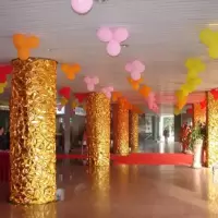 家柏饰(CORATED)金布 包柱子 烫金布料 金色皱金布红婚庆节日舞台装饰布 包树金布