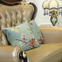 家柏饰(CORATED)欧式抱枕沙发靠垫长方形家用雪尼尔绒面美式抱枕套子不含芯大