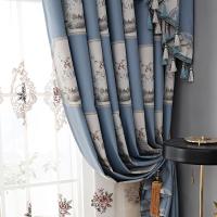 家柏饰(CORATED)欧式客厅窗帘新款卧室布艺窗帘遮光挂钩式双层窗幔落地窗定做