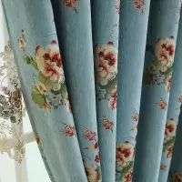 森美人欧式成品深物理遮光绣花提花窗帘挂钩式卧室客厅避光新款