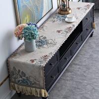 家柏饰(CORATED)欧式电视柜桌布盖布长方形绣花刺绣流苏梳妆台鞋柜五斗柜布艺