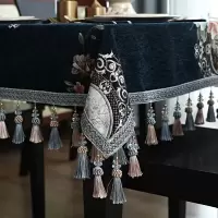 家柏饰(CORATED)欧式餐桌桌子布深客厅茶几垫书桌盖布布艺长方形家用桌垫定制