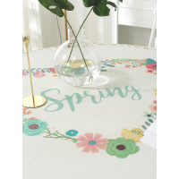 家柏饰(CORATED)圆桌子餐桌布防水防油免洗pvc圆形塑料酒店台布家用布艺北欧桌垫