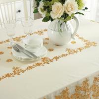 家柏饰(CORATED)椭圆形餐桌布pvc桌布防水防烫防油免洗茶几座布蕾丝塑料台布欧式