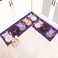 家柏饰(CORATED)数码印花猫掌进地垫家用浴室口吸水脚踏垫长条卧室防滑垫