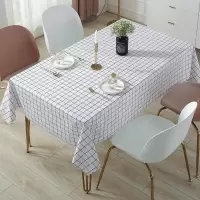 家柏饰(CORATED)国潮格子桌布防水防油免洗茶几桌子座布布艺pvc餐桌垫书桌少女