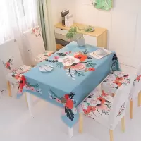 家柏饰(CORATED)北欧棉麻套装餐桌布防水防油免洗布艺简约家用椅子套罩