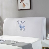 家柏饰(CORATED)北欧风床头罩套床头套软包防尘罩床背罩子保护套1.8床弹力布1.5床 鹿-01 床头宽度2.2米
