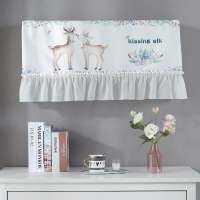 家柏饰(CORATED)空调罩挂机防尘罩北欧开机不取挂式空调套 亲亲麋鹿 1P[空调长度77-82cm适用]