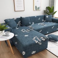 弹力懒人沙发套罩通用型全包萬能套北欧简约布艺沙发垫全盖布一套 卡罗时光 L形组合沙发(贵妃L码+沙发XL码)