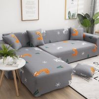 弹力懒人沙发套罩通用型全包萬能套北欧简约布艺沙发垫全盖布 小狸 XL码(沙发长度230-300cm适用)一般适合四人沙发