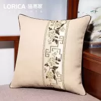 家柏饰(CORATED)中式刺绣花抱枕客厅沙发靠垫可拆洗定制座椅抱枕套不含芯