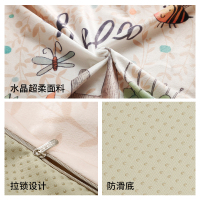 家柏饰(CORATED)冬季绒布印花记忆棉乳胶教室椅子椅垫凳子垫子学生坐垫套(不含芯