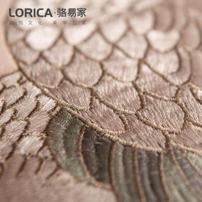 家柏饰(CORATED)新中式抱枕靠垫中国风客厅沙发靠枕套床头靠背腰枕 云中鹤