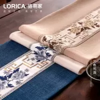 家柏饰(CORATED)新中式桌旗禅意棉麻茶桌餐桌布长条装饰布现代简约五斗电视柜盖巾