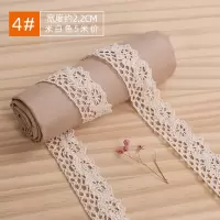 家柏饰(CORATED)5米花边辅料装饰 蕾丝带diy手工丝带材料花边蕾丝边衣服蕾丝布料 4#米白(5米价)