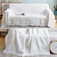 家柏饰(CORATED)北欧色沙发巾沙发布全盖毯子单简约沙发套沙发垫盖布罩 网格[] 130*180cm