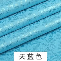 家柏饰(CORATED)织锦缎布料绸缎丝绸旗袍服装面料中国风民族唐装汉服 手工diy布料 提花天蓝/1米价