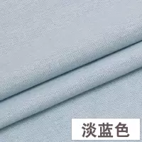家柏饰(CORATED)棉麻布料服装面料 亚麻薄款夏季刺绣绣花衣服布料diy手工色麻布 22号淡蓝