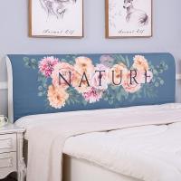 家柏饰(CORATED)欧式全包床头罩套床头套罩弹力布软包床靠背罩防尘保护套1.51.8米 灰底大花 2米