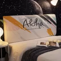 床头套罩 床头罩全包软包床靠背罩北欧风格简约现代可拆洗 绿树成荫 高度50~65*长度200cm(通用)