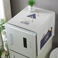 冰箱防尘罩防尘布盖布保护罩微波炉洗衣机双开单开冰箱罩盖 HJYH-02 冰箱、洗衣机通用盖巾(140*55cm)升级防水