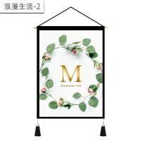 北欧挂画布艺墙布挂布背景布挂毯三联装饰画 客厅卧室房间床头 浪漫生活-2 (绒)宽45cm*高65cm