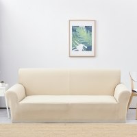 色弹力沙发套全包卍能全盖沙发罩套布艺沙发垫防水简约四季通用 秋韵黄 M码(145-185CM双人位适用)