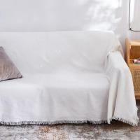 家柏饰(CORATED)北欧方格全盖沙发布单沙发巾沙发套罩沙发垫盖布沙发毯 白方格 180*260cm