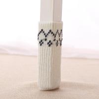 家柏饰(CORATED)针织桌脚桌腿椅子腿保护套椅子脚套凳子腿套防滑桌椅脚垫耐磨 乳白色(24只)