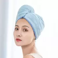 家柏饰(CORATED)2条装女吸水速干擦头发毛巾包头巾浴帽长发干发巾速干毛巾 紫罗兰(2条装)