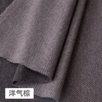 家柏饰(CORATED)人字纹毛呢布料服装面料衣服大衣裤子秋冬加厚仿羊毛单面呢子布料 洋气棕(半米价)