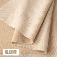 家柏饰(CORATED)人字纹毛呢布料服装面料衣服大衣裤子秋冬加厚仿羊毛单面呢子布料 温暖黄(半米价)