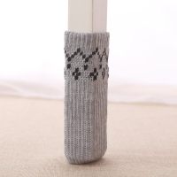 家柏饰(CORATED)双层针织桌腿桌脚保护套加厚耐磨椅子脚套凳子脚套桌椅保护垫 灰色(16只腿)