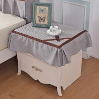 床头罩床头套罩床头靠背保护套软包木皮床头防尘罩全包1.5m1.8米 床头柜盖布-灰色 床头柜60*70cm