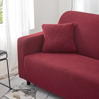 沙发套全包卍能全盖沙发罩四季沙发垫现代简约客厅通用弹力布艺 拉菲红 L[三人位长190-230cm以内]