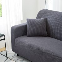 沙发套全包卍能全盖沙发罩四季沙发垫现代简约客厅通用弹力布艺 金属灰 M[双人位长145-185cm内]