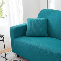 沙发套全包卍能全盖沙发罩四季沙发垫现代简约客厅通用弹力布艺 青石蓝 M[双人位长145-185cm内]