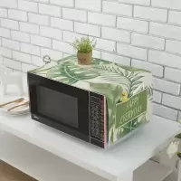 床头柜盖巾棉麻布艺盖布防水防油罩通用烤箱罩防尘罩微波炉罩 LC-07 防水.微波炉.烤箱[100*35cm]
