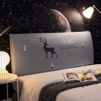 北欧床头罩套全包软包防尘罩床靠背罩保护套1.8米1.5m弹力 丛林漫步 长200cm[床头高50cm-65cm以内适用]