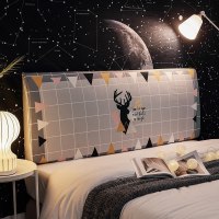 北欧床头罩套全包软包防尘罩床靠背罩保护套1.8米1.5m弹力萬能 听说 长150cm[床头高50cm-65cm以内适用]